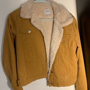 Tan corduroy button up jacket